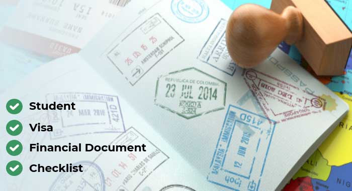 Student Visa Requirements Document Checklist Financial Requirements
